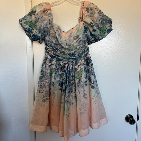 Let Me Be Flo Ruched Mini Dress Size 8 - Picture 3 of 5